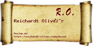 Reichardt Olivér névjegykártya